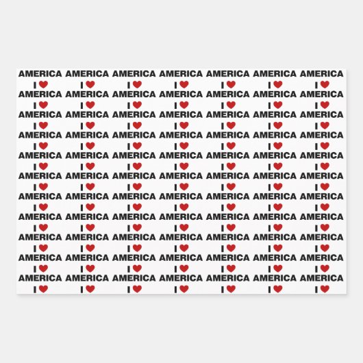 I Liebe Amerika Geschenkpapier Set (Vorderseite 2)