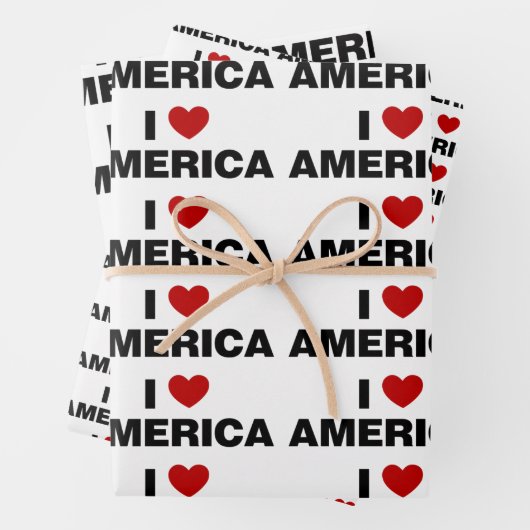 I Liebe Amerika Geschenkpapier Set (Beispiel)