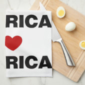 I Liebe Amerika Geschirrtuch (Viertel Falte)