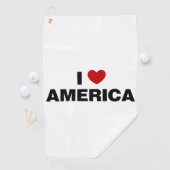 I Liebe Amerika Golfhandtuch (Insitu)