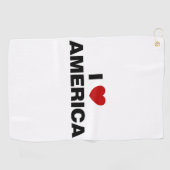 I Liebe Amerika Golfhandtuch (Horizontal)