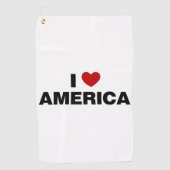 I Liebe Amerika Golfhandtuch (Vorderseite)