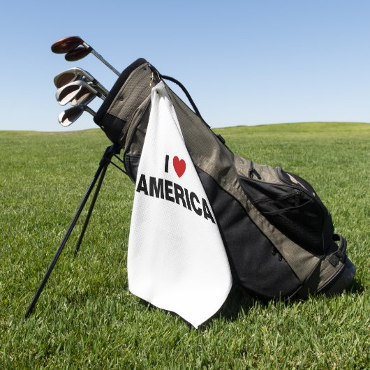 I Liebe Amerika Golfhandtuch (Gras)