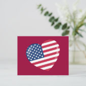 I Liebe Amerika - Herz des Patriotischen Amerikane Postkarte (Stehend Vorderseite)