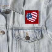 I Liebe Amerika - Herz des patriotischen Button (Beispiel)