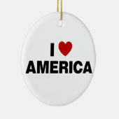 I Liebe Amerika Keramik Ornament (Rechts)