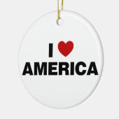 I Liebe Amerika Keramik Ornament (Links)