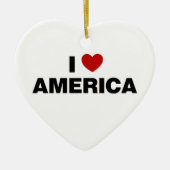 I Liebe Amerika Keramik Ornament (Vorne)