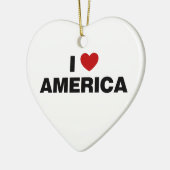I Liebe Amerika Keramik Ornament (Links)