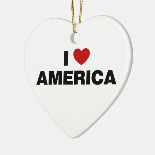 I Liebe Amerika Keramik Ornament (Links)