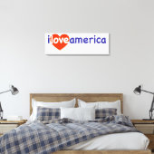 I Liebe Amerika Leinwanddruck (Insitu (Schlafzimmer))