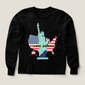 I Liebe Amerika - Liberty & Pride T - Shirt (Design Vorderseite)