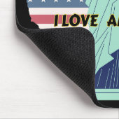 I Liebe Amerika - Liberty & Pride T - Shirt Mousepad (Ecke)