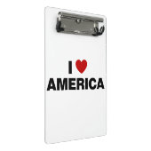 I Liebe Amerika Mini Klemmbrett (Schrägansicht)