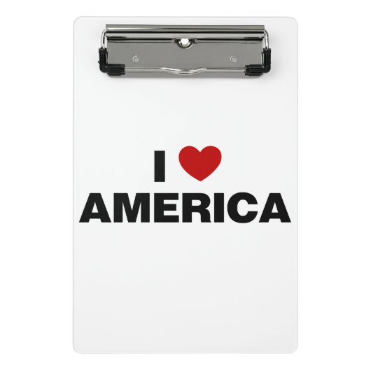 I Liebe Amerika Mini Klemmbrett (Vorderseite)