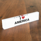 I Liebe Amerika Namensplakette (Seite)