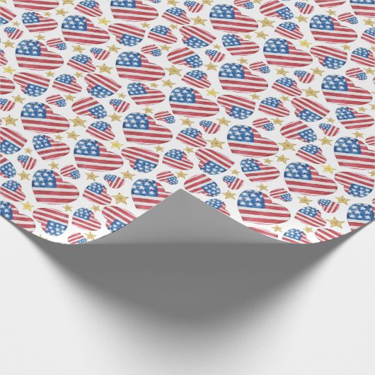 I Liebe: Amerika-Papier Geschenkpapier (Ecke)