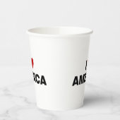 I Liebe Amerika Pappbecher (Links)