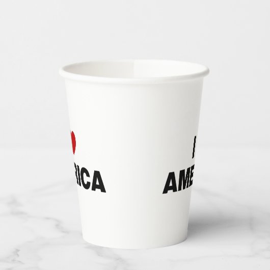 I Liebe Amerika Pappbecher (Links)