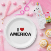 I Liebe Amerika Pappteller (Party)