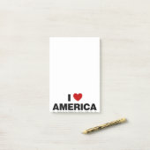 I Liebe Amerika Post-it Klebezettel (Auf Schreibtisch)