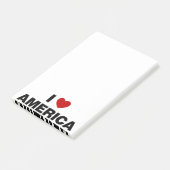 I Liebe Amerika Post-it Klebezettel (angewinkelt)