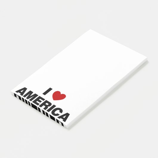 I Liebe Amerika Post-it Klebezettel (angewinkelt)