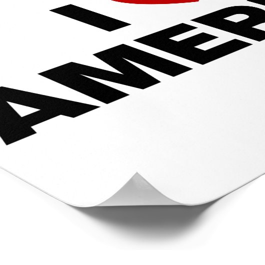 I Liebe Amerika Poster (Ecke)