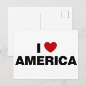 I Liebe Amerika Postkarte (Vorne/Hinten)