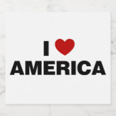 I Liebe Amerika Schaumweinetikett (Einzelnes Label)