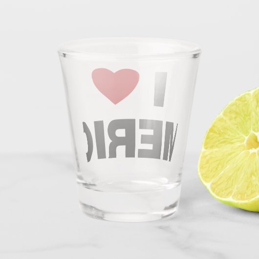 I Liebe Amerika Schnapsglas (Rückseite)