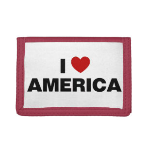 I Liebe Amerika Tri-fold Geldbeutel
