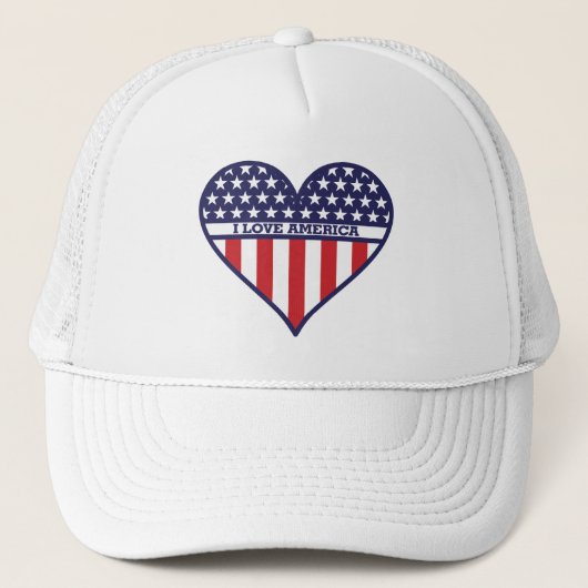 I Liebe Amerika Truckerkappe (Vorderseite)
