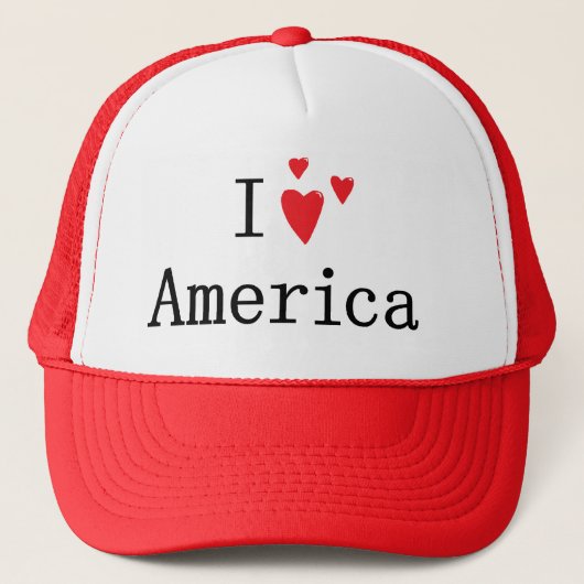 I Liebe Amerika Truckerkappe (Vorderseite)