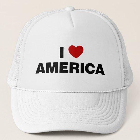 I Liebe Amerika Truckerkappe (Vorderseite)