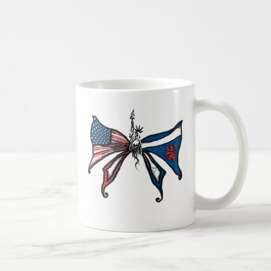 I Liebe Amerika und Schottland!! Kaffeetasse (Rechts)