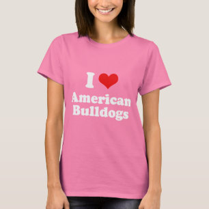 I Liebe-Amerikaner-Bulldoggen T-Shirt