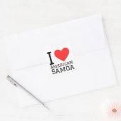 I Liebe Amerikanisch-Samoa Quadratischer Aufkleber (Umschlag)