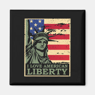 I Liebe Amerikanische Freiheit 4. Juli Unabhängigk Magnet