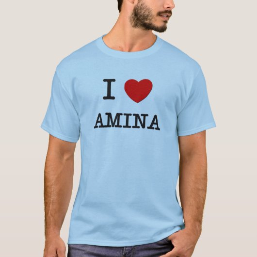 I Liebe Amina T-Shirt (Vorderseite)