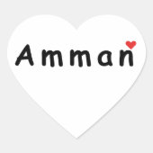 I Liebe Amman Herz-Aufkleber (Vorderseite)