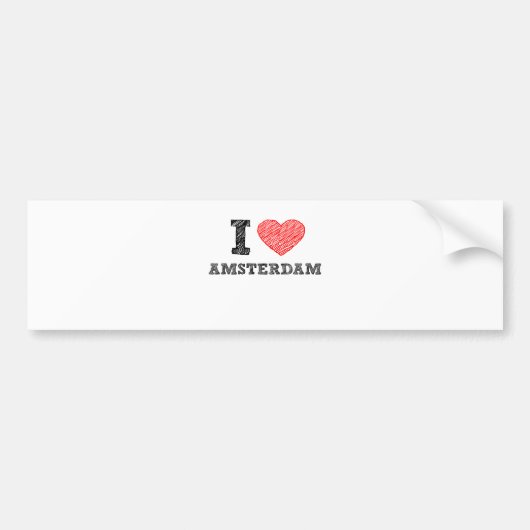 I Liebe Amsterdam Autoaufkleber (Vorne)