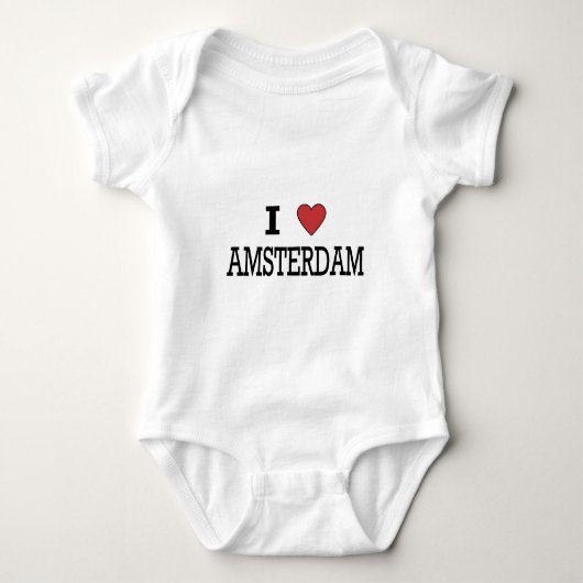 I Liebe Amsterdam Baby Strampler (Vorderseite)