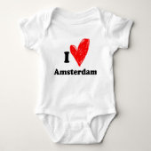 I Liebe Amsterdam Baby Strampler (Vorderseite)