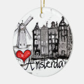 I Liebe Amsterdam Keramikornament (Links)