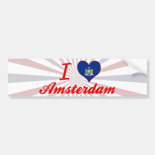I Liebe Amsterdam, New York Autoaufkleber