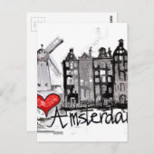 I Liebe Amsterdam Postkarte (Vorne/Hinten)
