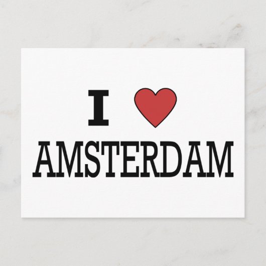 I Liebe Amsterdam Postkarte (Vorderseite)