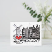 I Liebe Amsterdam Postkarte (Stehend Vorderseite)