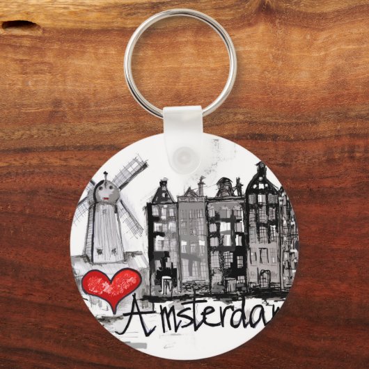 I Liebe Amsterdam Schlüsselanhänger (Vorderseite)
